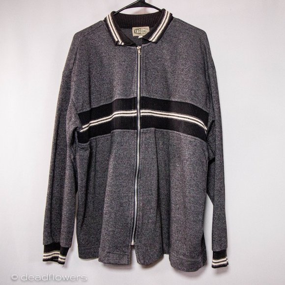 Vintage TagRag 90's Zip-up Gray Sweater size Large - Picture 6 of 7